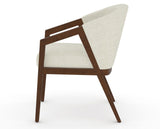 Canadel Modern Angle Dining Chair in Cognac Washed, TW Fabric, side view