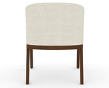 Canadel Modern Angle Dining Chair in Cognac Washed, TW Fabric, back view