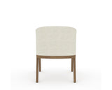 Canadel Modern Angle Dining Chair in Pecan Washed, TW Fabric, back view