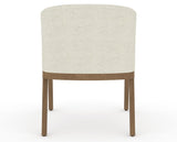 Canadel Modern Angle Dining Chair in Pecan Washed, TW Fabric, back view