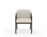 Canadel Modern Angle Dining Chair in Hazelnut Washed, TW Fabric, front view