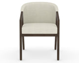 Canadel Modern Angle Dining Chair in Hazelnut Washed, TW Fabric, front view
