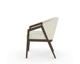 Canadel Modern Angle Dining Chair in Hazelnut Washed, TW Fabric, side view