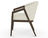 Canadel Modern Angle Dining Chair in Hazelnut Washed, TW Fabric, side view