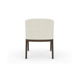 Canadel Modern Angle Dining Chair in Hazelnut Washed, TW Fabric, back view