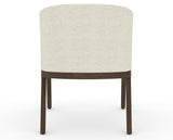 Canadel Modern Angle Dining Chair in Hazelnut Washed, TW Fabric, back view