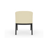 Canadel Modern Angle Dining Chair in Dark Smoke, XZ Faux Leather, back view