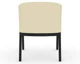 Canadel Modern Angle Dining Chair in Dark Smoke, XZ Faux Leather, back view