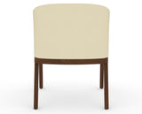 Canadel Modern Angle Dining Chair in Cognac Washed, XZ Faux Leather, back view