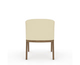 Canadel Modern Angle Dining Chair in Pecan Washed, XZ Faux Leather, back view