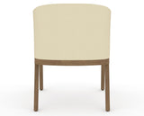 Canadel Modern Angle Dining Chair in Pecan Washed, XZ Faux Leather, back view