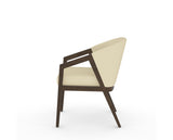 Canadel Modern Angle Dining Chair in Hazelnut Washed, XZ Faux Leather, side view