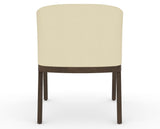 Canadel Modern Angle Dining Chair in Hazelnut Washed, XZ Faux Leather, back view