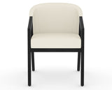 Canadel Modern Angle Dining Chair in Dark Smoke, YJ Faux Leather, front view