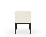 Canadel Modern Angle Dining Chair in Dark Smoke, YJ Faux Leather, back view
