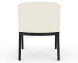 Canadel Modern Angle Dining Chair in Dark Smoke, YJ Faux Leather, back view