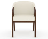 Canadel Modern Angle Dining Chair in Cognac Washed, YJ Faux Leather, front view