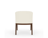 Canadel Modern Angle Dining Chair in Cognac Washed, YJ Faux Leather, back view