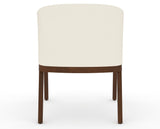Canadel Modern Angle Dining Chair in Cognac Washed, YJ Faux Leather, back view