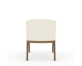 Canadel Modern Angle Dining Chair in Pecan Washed, YJ Faux Leather, back view