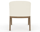 Canadel Modern Angle Dining Chair in Pecan Washed, YJ Faux Leather, back view