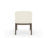 Canadel Modern Angle Dining Chair in Hazelnut Washed, YJ Faux Leather, back view