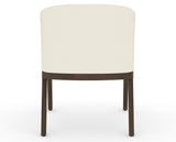 Canadel Modern Angle Dining Chair in Hazelnut Washed, YJ Faux Leather, back view