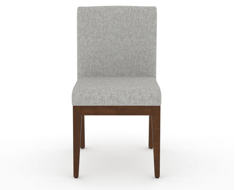 Canadel Modern Box Back Dining Chair in Cognac Washed, 7C Fabric, front view