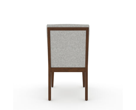 Canadel Modern Box Back Dining Chair in Cognac Washed, 7C Fabric, back view