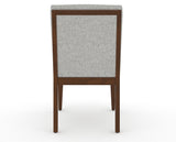 Canadel Modern Box Back Dining Chair in Cognac Washed, 7C Fabric, back view