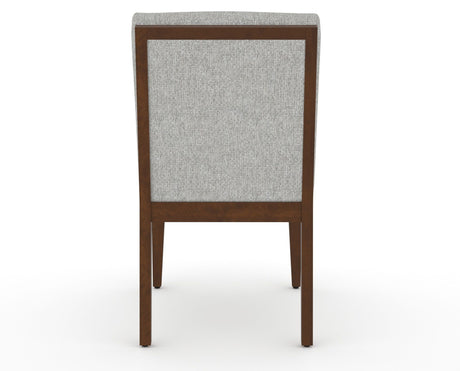 Canadel Modern Box Back Dining Chair in Cognac Washed, 7C Fabric, back view