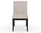 Canadel Modern Box Back Dining Chair in Dark Smoke, FP Crypton®, front view