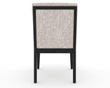 Canadel Modern Box Back Dining Chair in Dark Smoke, FP Crypton®, back view