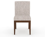 Canadel Modern Box Back Dining Chair in Cognac Washed, FP Crypton®, front view