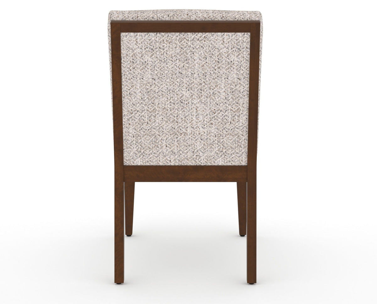 Canadel Modern Box Back Dining Chair in Cognac Washed, FP Crypton®, back view