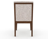Canadel Modern Box Back Dining Chair in Cognac Washed, FP Crypton®, back view
