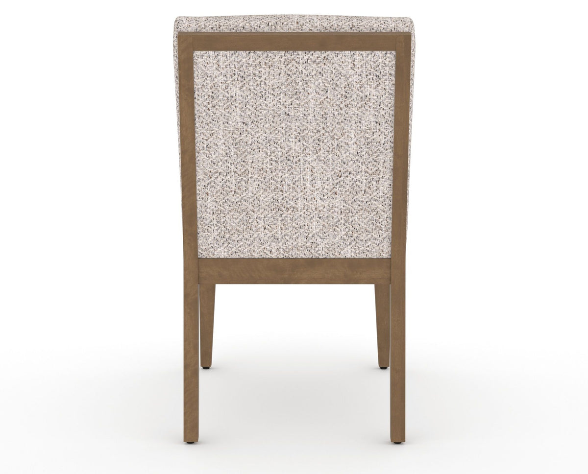 Canadel Modern Box Back Dining Chair in Pecan Washed, FP Crypton®, back view