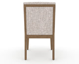 Canadel Modern Box Back Dining Chair in Pecan Washed, FP Crypton®, back view