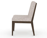 Canadel Modern Box Back Dining Chair in Hazelnut Washed, FP Crypton®, side view