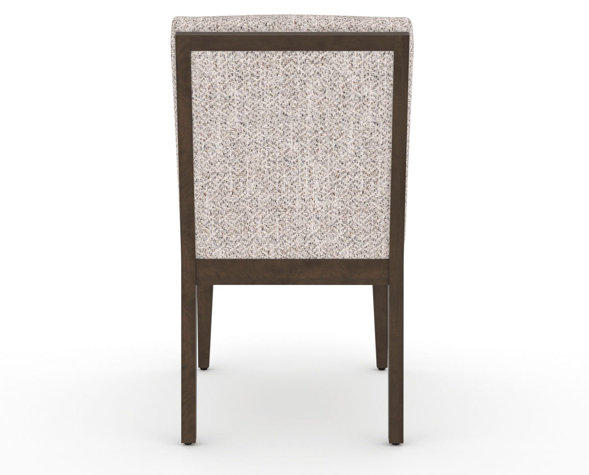 Canadel Modern Box Back Dining Chair in Hazelnut Washed, FP Crypton®, back view