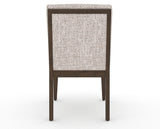 Canadel Modern Box Back Dining Chair in Hazelnut Washed, FP Crypton®, back view