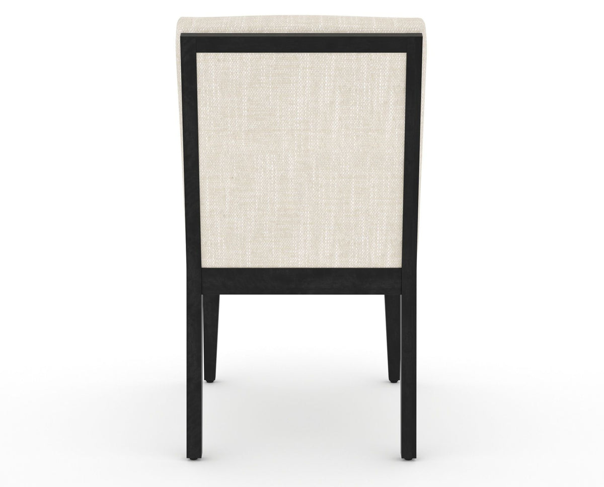 Canadel Modern Box Back Dining Chair in Dark Smoke, FT InsideOut®, back view