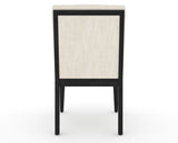 Canadel Modern Box Back Dining Chair in Dark Smoke, FT InsideOut®, back view