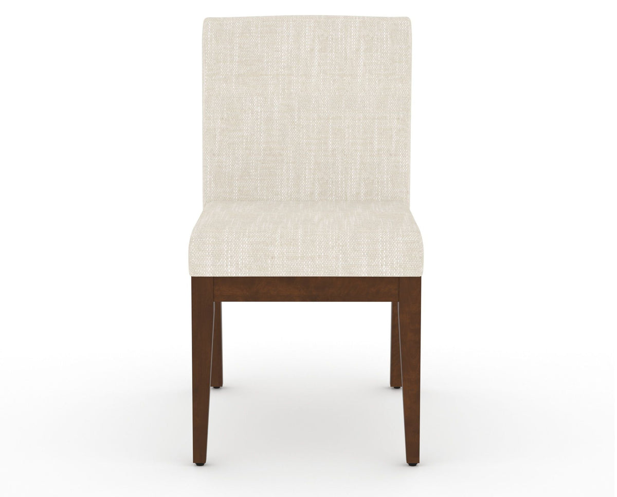 Canadel Modern Box Back Dining Chair in Cognac Washed, FT InsideOut®, front view