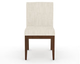 Canadel Modern Box Back Dining Chair in Cognac Washed, FT InsideOut®, front view