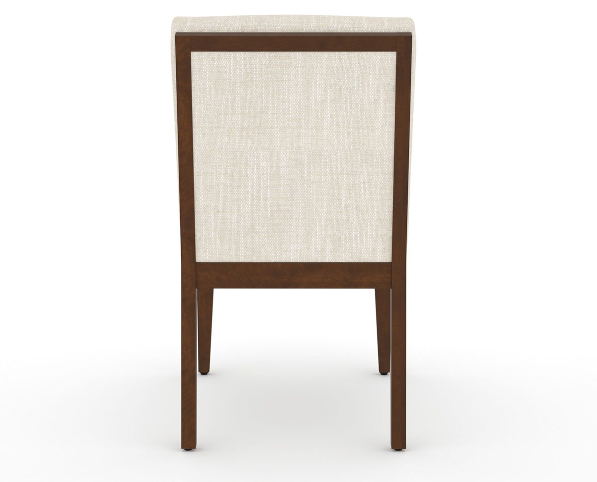 Canadel Modern Box Back Dining Chair in Cognac Washed, FT InsideOut®, back view