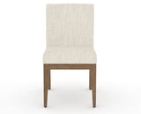 Canadel Modern Box Back Dining Chair in Pecan Washed, FT InsideOut®, front view