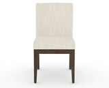 Canadel Modern Box Back Dining Chair in Hazelnut Washed, FT InsideOut®, front view