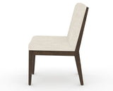 Canadel Modern Box Back Dining Chair in Hazelnut Washed, FT InsideOut®, side view