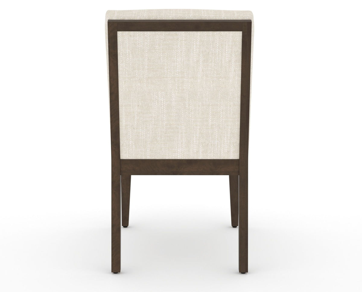 Canadel Modern Box Back Dining Chair in Hazelnut Washed, FT InsideOut®, back view